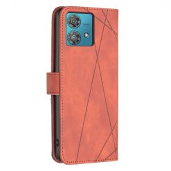 Knižkové puzdro Rhombus hnedé – Motorola Edge 40 Neo | Lacné Kryty Lacné Kryty | Knižkové puzdro Rhombus hnedé – Motorola Edge 40 Neo | Lacné Kryty