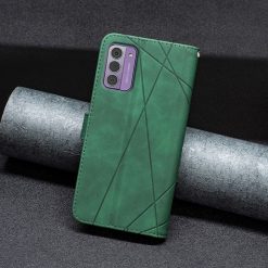Lacné Kryty | Knižkové puzdro Rhombus zelené – Nokia G42 | Lacné Kryty