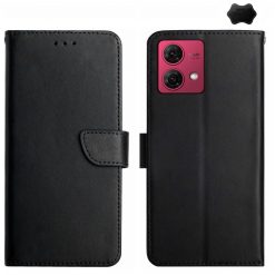 Lacné Kryty | Kožené puzdro Business leather case čierne – Motorola Edge 40 Neo | Lacné Kryty