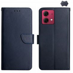 Lacné Kryty | Kožené puzdro Business leather case modré – Motorola Edge 40 Neo | Lacné Kryty