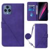 Lacné Kryty | Peňaženkové puzdro Embossing Pattern Cross čierne – T Phone / T Phone (2023) | Lacné Kryty