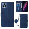 Lacné Kryty | Peňaženkové puzdro Embossing Pattern Cross hnedé – T Phone / T Phone (2023) | Lacné Kryty