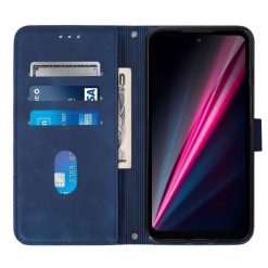 Lacné Kryty | Peňaženkové puzdro Embossing Pattern Cross modré – T Phone / T Phone (2023) | Lacné Kryty