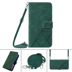 Peňaženkové puzdro Embossing Pattern Cross zelené – T Phone / T Phone (2023) | Lacné Kryty Lacné Kryty | Peňaženkové puzdro Embossing Pattern Cross zelené – T Phone / T Phone (2023) | Lacné Kryty
