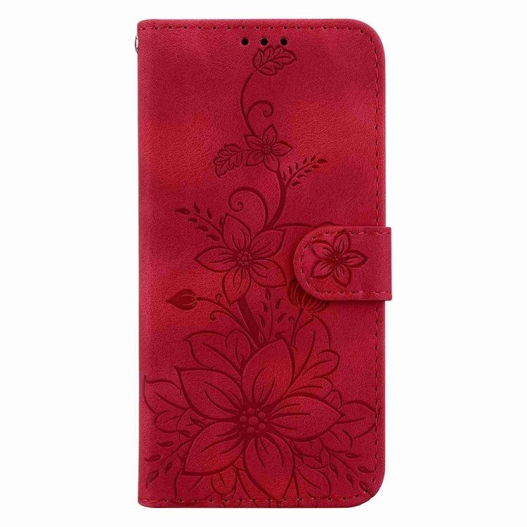 Peňaženkové puzdro Embossing Pattern Ľalia červené – Nokia G42