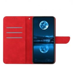 Lacné Kryty | Peňaženkové puzdro Embossing Pattern Stitchy case červené – Oppo A78 4G | Lacné Kryty