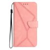 Lacné Kryty | Peňaženkové puzdro Embossing Pattern Stitchy case červené – Oppo A78 4G | Lacné Kryty