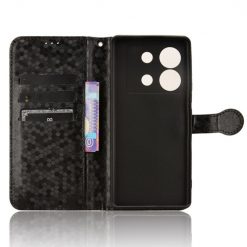Lacné Kryty | Peňaženkové puzdro Honeycomb Dot Texture Case čierne – Infinix Zero 30 5G | Lacné Kryty