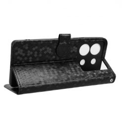 Lacné Kryty | Peňaženkové puzdro Honeycomb Dot Texture Case čierne – Infinix Zero 30 5G | Lacné Kryty