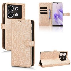 Peňaženkové puzdro Honeycomb Dot Texture Case zlaté – Infinix Zero 30 5G | Lacné Kryty Lacné Kryty | Peňaženkové puzdro Honeycomb Dot Texture Case zlaté – Infinix Zero 30 5G | Lacné Kryty