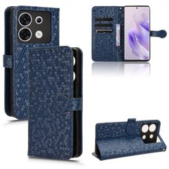 Lacné Kryty | Peňaženkové puzdro Honeycomb Dot Texture Case modré – Infinix Zero 30 5G | Lacné Kryty