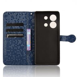 Lacné Kryty | Peňaženkové puzdro Honeycomb Dot Texture Case modré – Infinix Zero 30 5G | Lacné Kryty