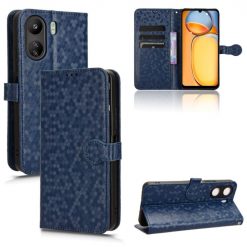 Lacné Kryty | Peňaženkové puzdro Honeycomb Dot Texture Case modré – Xiaomi Redmi 13C / Xiaomi Poco C65 | Lacné Kryty