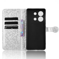 Peňaženkové puzdro Honeycomb Dot Texture Case strieborné – Infinix Zero 30 5G | Lacné Kryty Lacné Kryty | Peňaženkové puzdro Honeycomb Dot Texture Case strieborné – Infinix Zero 30 5G | Lacné Kryty