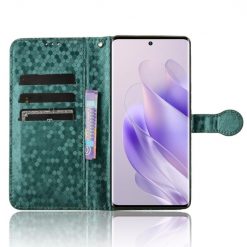 Lacné Kryty | Peňaženkové puzdro Honeycomb Dot Texture Case zelené – Infinix Zero 30 5G | Lacné Kryty
