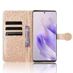 Peňaženkové puzdro Honeycomb Dot Texture Case zlaté – Infinix Zero 30 5G | Lacné Kryty Lacné Kryty | Peňaženkové puzdro Honeycomb Dot Texture Case zlaté – Infinix Zero 30 5G | Lacné Kryty