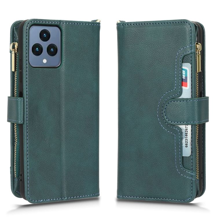 Peňaženkové puzdro Litchi Wallet case zelené – T Phone / T Phone 