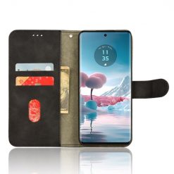 Lacné Kryty | Peňaženkové puzdro Solid čierne – Motorola Edge 40 Neo | Lacné Kryty