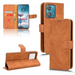Lacné Kryty | Peňaženkové puzdro Solid hnedé – Motorola Edge 40 Neo | Lacné Kryty