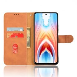 Lacné Kryty | Peňaženkové puzdro Solid hnedé – Oppo A79 5G | Lacné Kryty