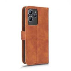 Lacné Kryty | Peňaženkové puzdro Solid hnedé – Oukitel C32 / C32 Pro | Lacné Kryty