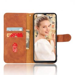 Lacné Kryty | Peňaženkové puzdro Solid hnedé – Oukitel C32 / C32 Pro | Lacné Kryty