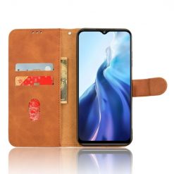 Lacné Kryty | Peňaženkové puzdro Solid hnedé – Oukitel C35 / C36 | Lacné Kryty