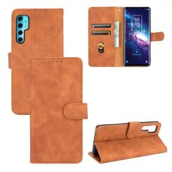 Lacné Kryty | Peňaženkové puzdro Solid hnedé – TCL 20 Pro 5G | Lacné Kryty