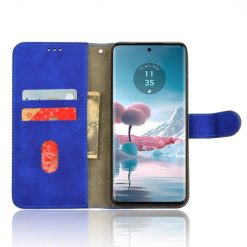 Lacné Kryty | Peňaženkové puzdro Solid modré – Motorola Edge 40 Neo | Lacné Kryty