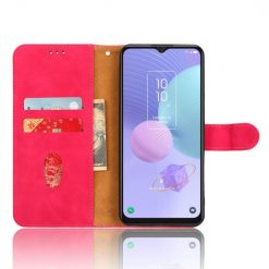 Lacné Kryty | Peňaženkové puzdro Solid ružové – TCL 408 | Lacné Kryty