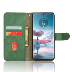 Lacné Kryty | Peňaženkové puzdro Solid zelené – Motorola Edge 40 Neo | Lacné Kryty
