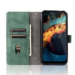 Lacné Kryty | Peňaženkové puzdro Solid zelené – Oukitel WP15 | Lacné Kryty