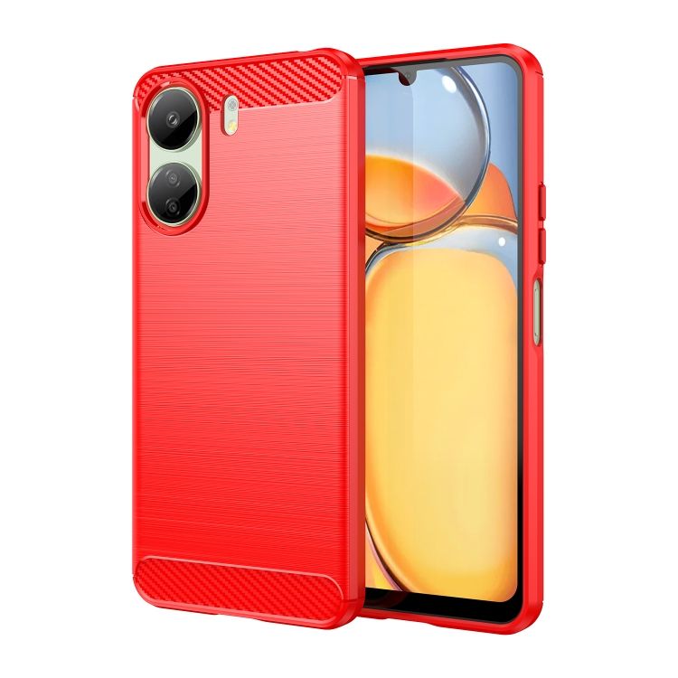 Zadný kryt Carbon červený – Xiaomi Redmi 13C / Xiaomi Poco C65