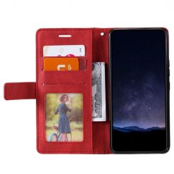 Lacné Kryty | Knižkové puzdro Rhombus červené – Samsung Galaxy A05s | Lacné Kryty