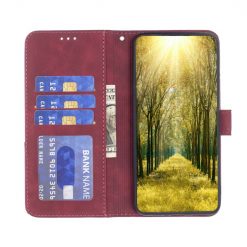 Lacné Kryty | Knižkové puzdro Rhombus červené – Samsung Galaxy A25 5G | Lacné Kryty