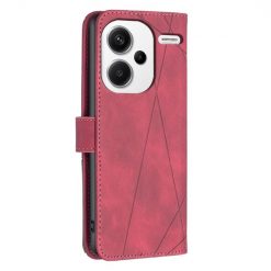 Knižkové puzdro Rhombus červené – Xiaomi Redmi Note 13 Pro+ 5G | Lacné Kryty Lacné Kryty | Knižkové puzdro Rhombus červené – Xiaomi Redmi Note 13 Pro+ 5G | Lacné Kryty