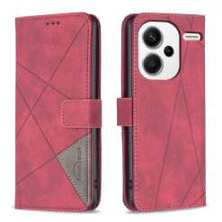 Knižkové puzdro Rhombus červené – Xiaomi Redmi Note 13 Pro+ 5G | Lacné Kryty Lacné Kryty | Knižkové puzdro Rhombus červené – Xiaomi Redmi Note 13 Pro+ 5G | Lacné Kryty