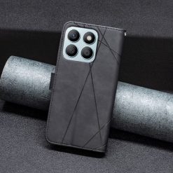 Lacné Kryty | Knižkové puzdro Rhombus čierne – Honor X8b | Lacné Kryty