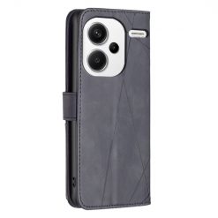 Lacné Kryty | Knižkové puzdro Rhombus čierne – Xiaomi Redmi Note 13 Pro+ 5G | Lacné Kryty
