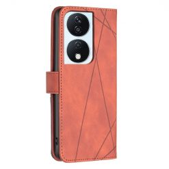 Knižkové puzdro Rhombus hnedé – Honor X7b | Lacné Kryty Lacné Kryty | Knižkové puzdro Rhombus hnedé – Honor X7b | Lacné Kryty