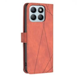 Knižkové puzdro Rhombus hnedé – Honor X8b | Lacné Kryty Lacné Kryty | Knižkové puzdro Rhombus hnedé – Honor X8b | Lacné Kryty