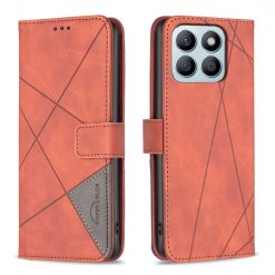 Knižkové puzdro Rhombus hnedé – Honor X8b | Lacné Kryty Lacné Kryty | Knižkové puzdro Rhombus hnedé – Honor X8b | Lacné Kryty