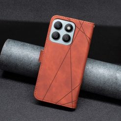 Knižkové puzdro Rhombus hnedé – Honor X8b | Lacné Kryty Lacné Kryty | Knižkové puzdro Rhombus hnedé – Honor X8b | Lacné Kryty