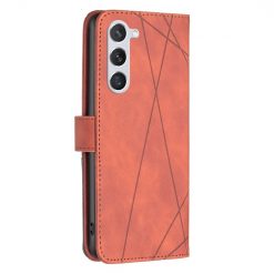 Knižkové puzdro Rhombus hnedé – Samsung Galaxy S24 | Lacné Kryty Lacné Kryty | Knižkové puzdro Rhombus hnedé – Samsung Galaxy S24 | Lacné Kryty