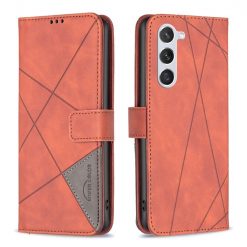 Knižkové puzdro Rhombus hnedé – Samsung Galaxy S24 | Lacné Kryty Lacné Kryty | Knižkové puzdro Rhombus hnedé – Samsung Galaxy S24 | Lacné Kryty