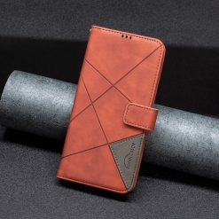Knižkové puzdro Rhombus hnedé – Samsung Galaxy S24+ (S24 Plus) | Lacné Kryty Lacné Kryty | Knižkové puzdro Rhombus hnedé – Samsung Galaxy S24+ (S24 Plus) | Lacné Kryty