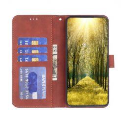 Lacné Kryty | Knižkové puzdro Rhombus hnedé – Samsung Galaxy S24 Ultra | Lacné Kryty