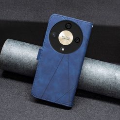 Lacné Kryty | Knižkové puzdro Rhombus modré – Honor Magic 6 Lite 5G | Lacné Kryty