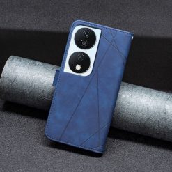 Knižkové puzdro Rhombus modré – Honor X7b | Lacné Kryty Lacné Kryty | Knižkové puzdro Rhombus modré – Honor X7b | Lacné Kryty
