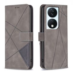 Knižkové puzdro Rhombus sivé – Honor X7b | Lacné Kryty Lacné Kryty | Knižkové puzdro Rhombus sivé – Honor X7b | Lacné Kryty